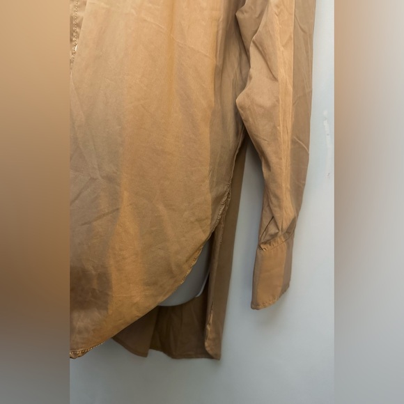 $98 MAEVE BY ANTHROPOLOGIE The Bennet Oversized Shirt Sz S Long Sleeve Hi-Low - Picture 8 of 16